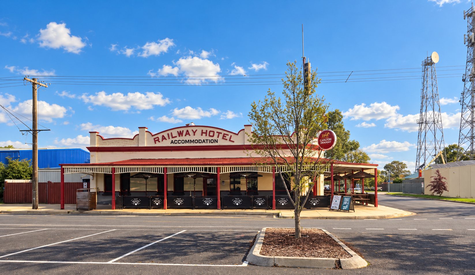 The Railway Hotel on the corner of George and Pearson Streets